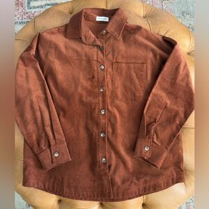 Oversized corduroy button down